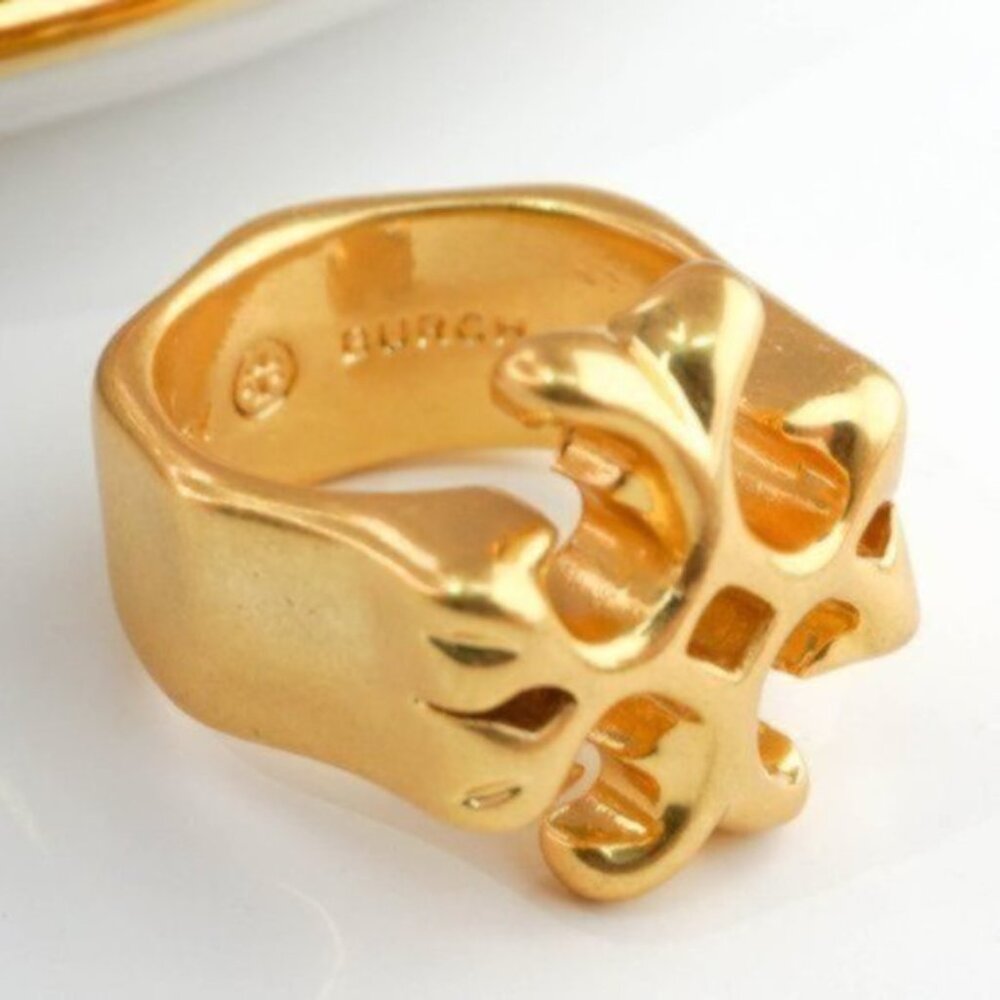 Tory Burch Roxanne Logo Ring in Tory Gold (NEW) - Picture 4 of 9